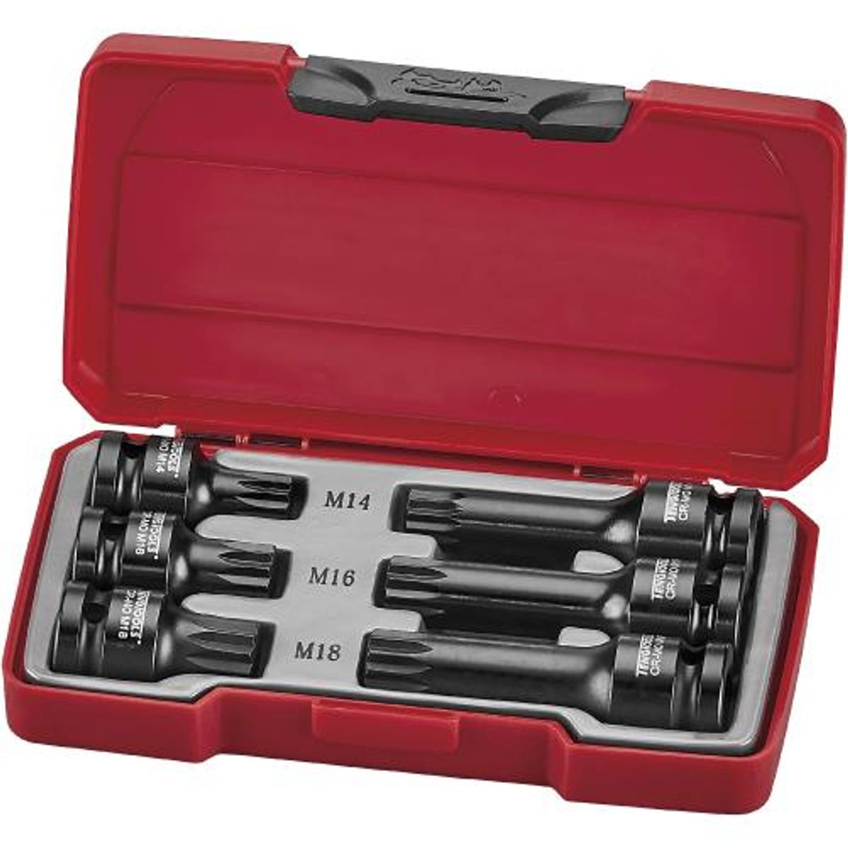 Teng Tools Krafttoppe-bitssæt med 1/2" firkantfatning T9206 med 6 dele