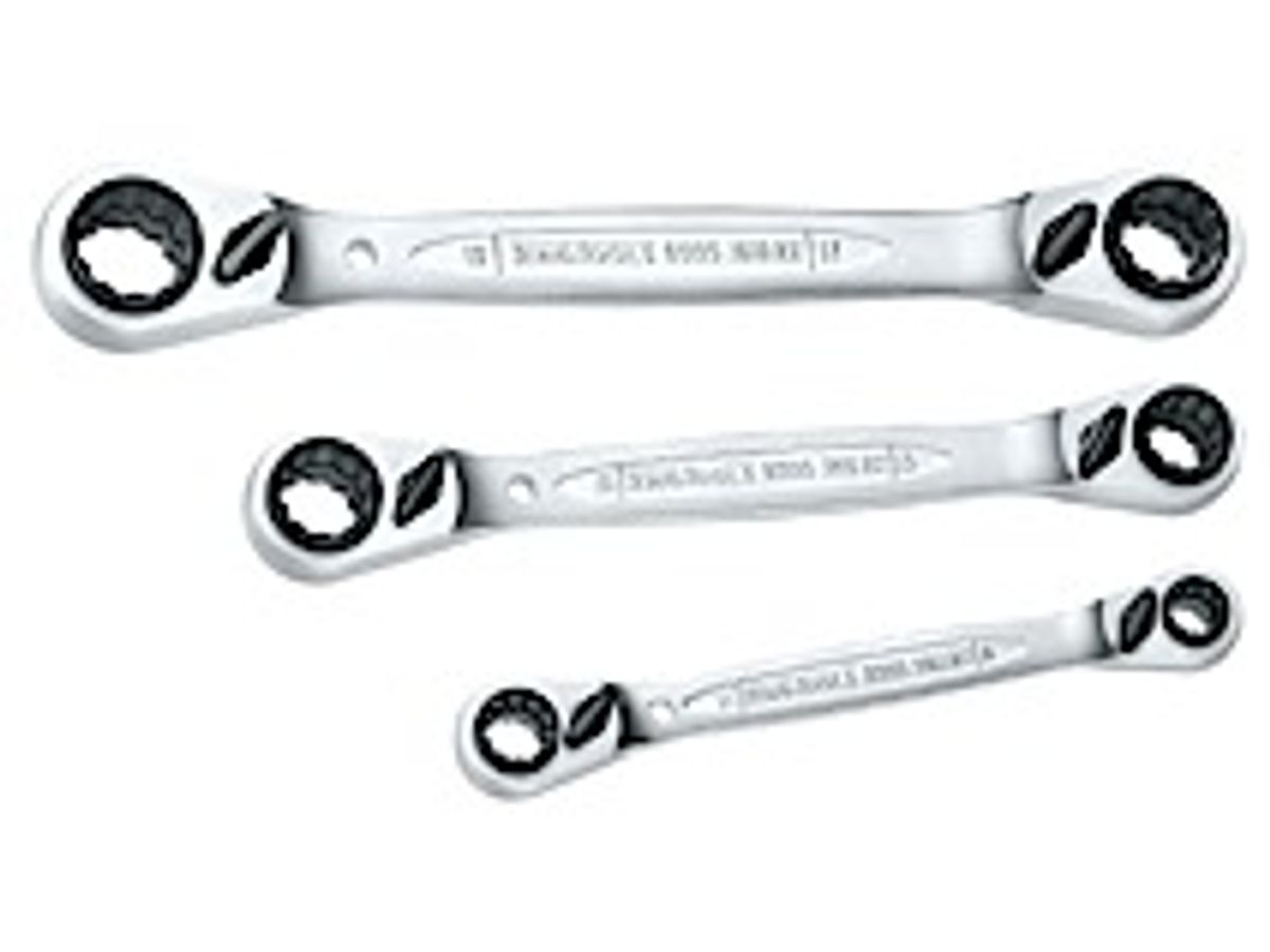 Teng Tools ringnøglesæt med skralde 6503RX med 3 dele 8-19mm