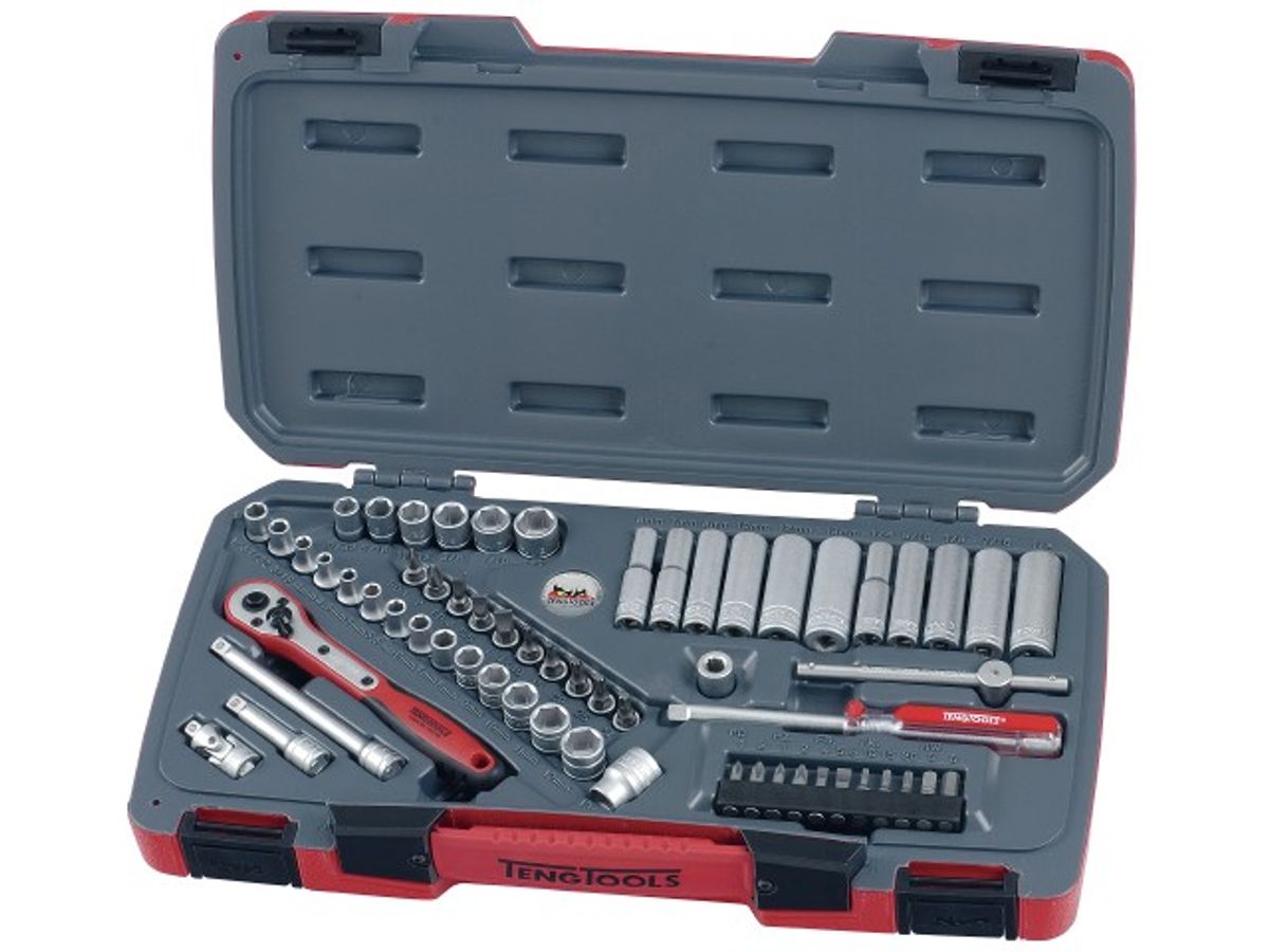 Teng Tools Topnøglesæt 1/4'' T1460 med 60 dele