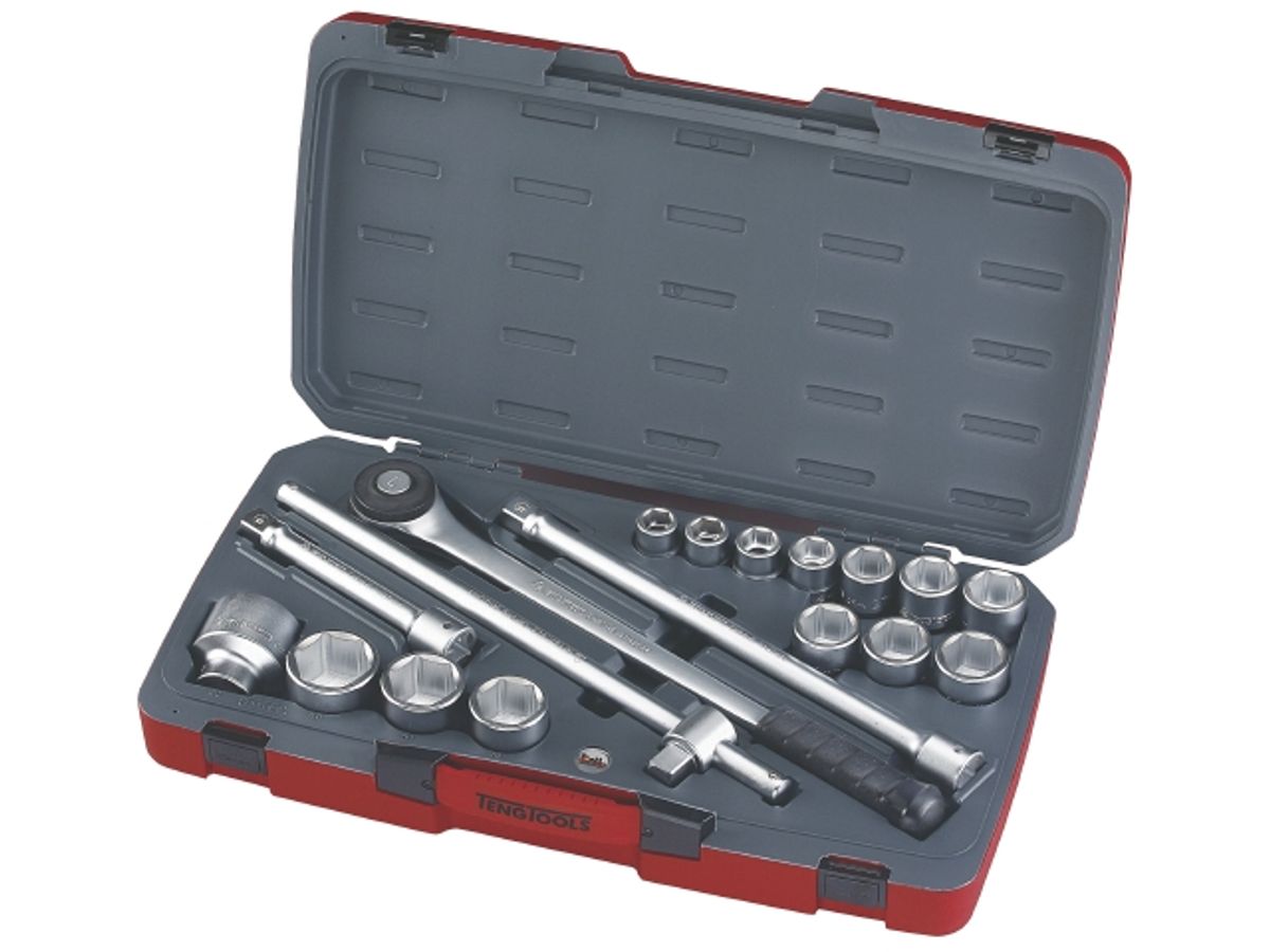 Teng Tools Topnøglesæt 3/4" T3418-6 med 18 dele