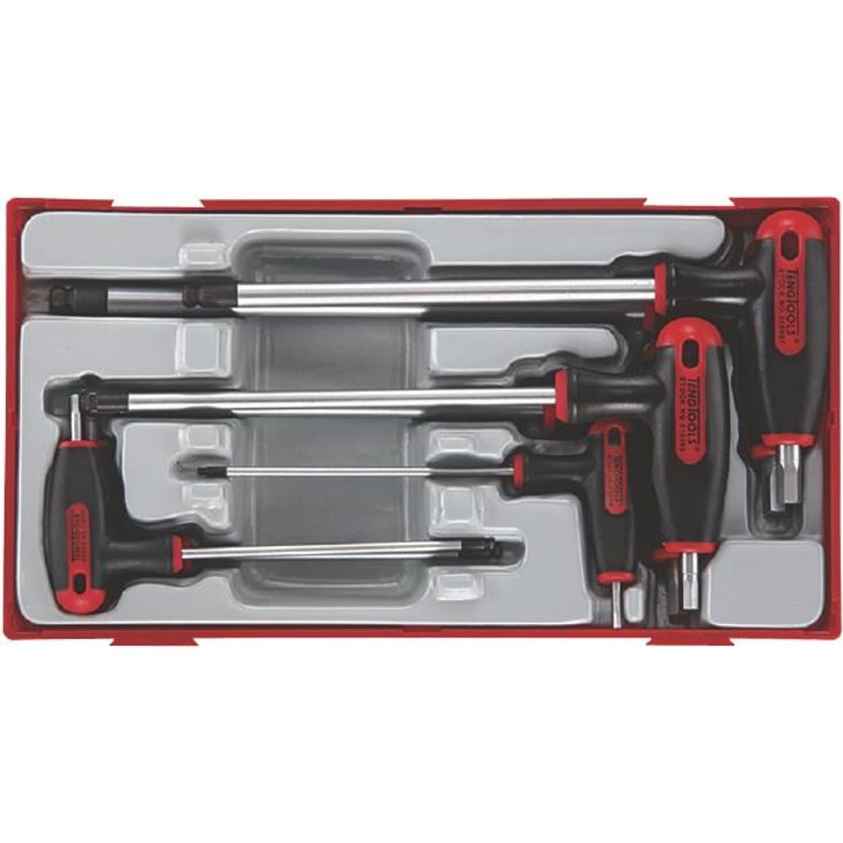 Teng Tools unbraconøglesæt T-greb TTHEX7 med 7 dele