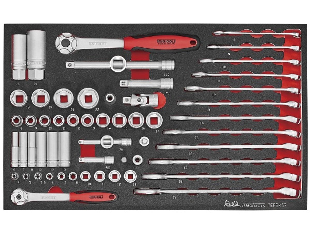 Teng Tools værktøjssæt med 57 dele TEFSK57