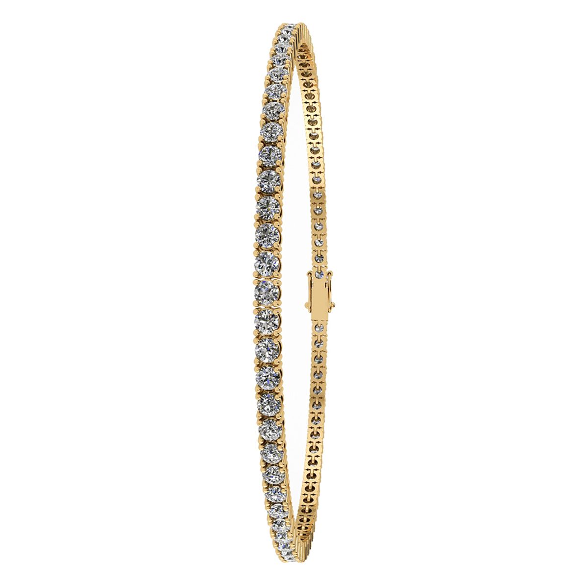 Tennis 14 Karat Guld Armbånd fra Henrik Ørsnes Design med Diamanter 2,03 Carat TW/SI