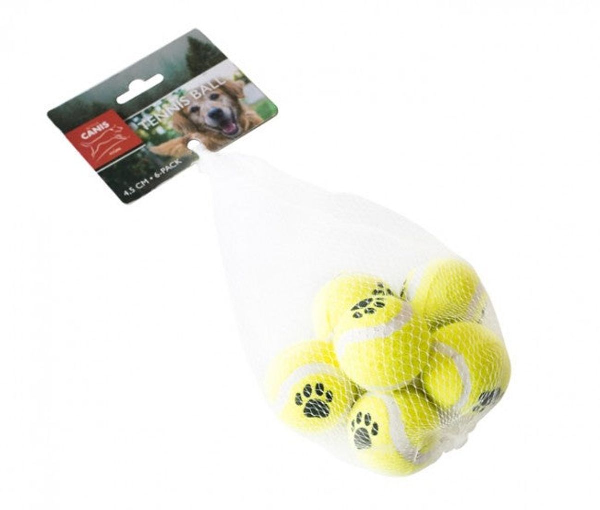 Tennisbolde 4,5 cm, 6-pack active canis hundelegetøj