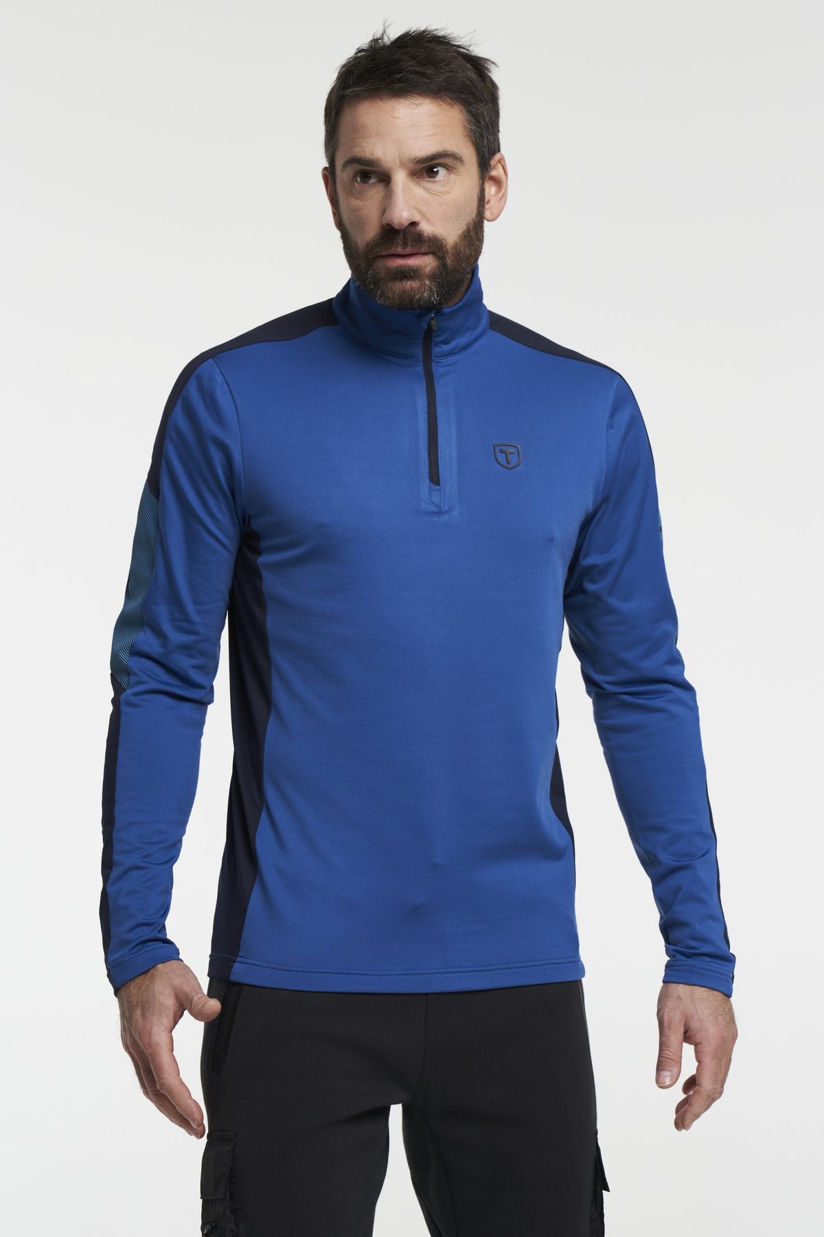 Tenson Halfzip Midlayer Herre (Farve: Blå, Størrelse: M)