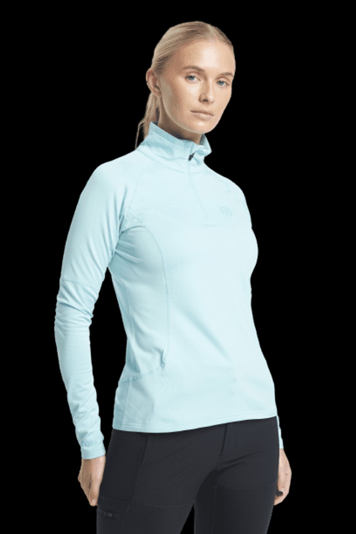 Tenson Mellemlag Half Zip Dame (Farve: Black, Størrelse: S)