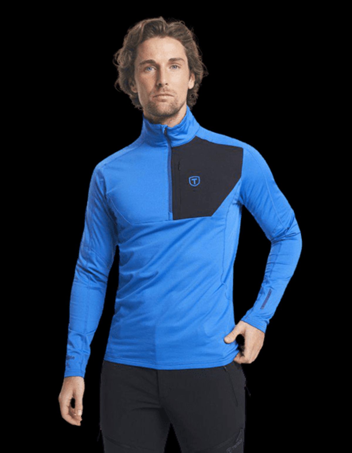 Tenson Txlite Half Zip Herre (Farve: Blue, Størrelse: L)