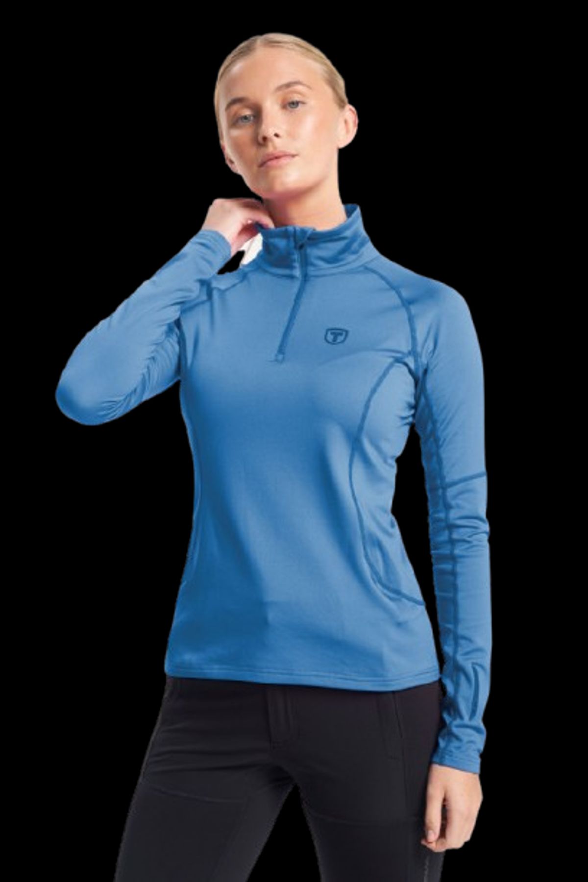 Tenson Txlite Half Zip Midlayer Dame (Farve: Blå, Størrelse: L)