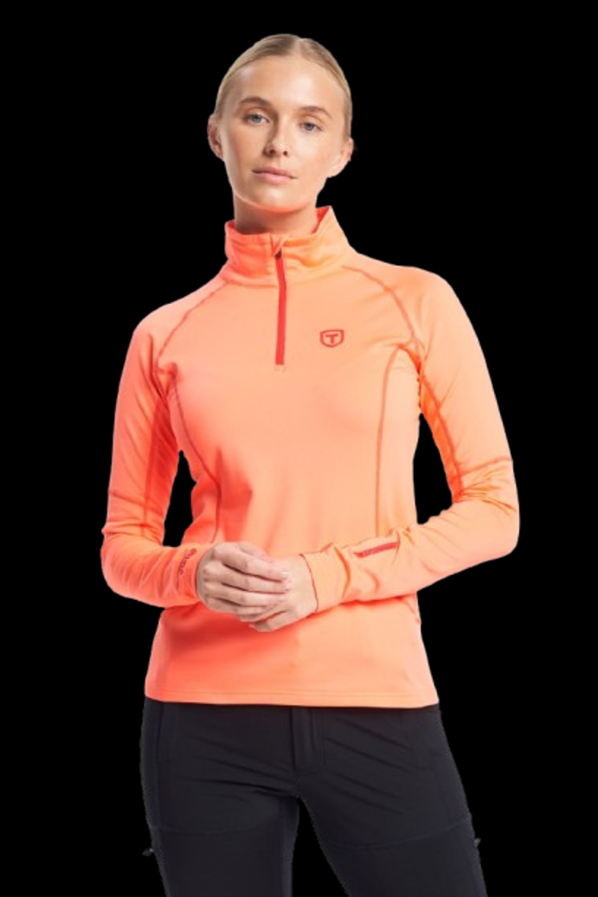 Tenson Txlite Half Zip Midlayer Dame (Farve: Orange, Størrelse: L)