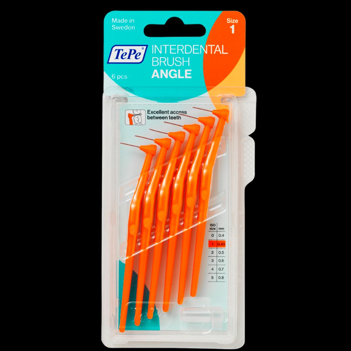 TePe Mellemrumsbørste Angle Orange (6 stk)