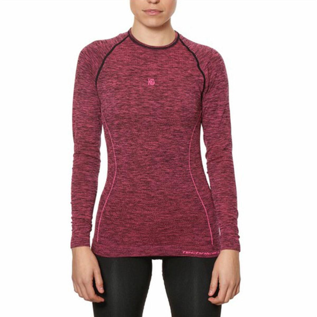 Termisk T-shirt til Kvinder Sport Hg Hg-8052 Sort Magenta L