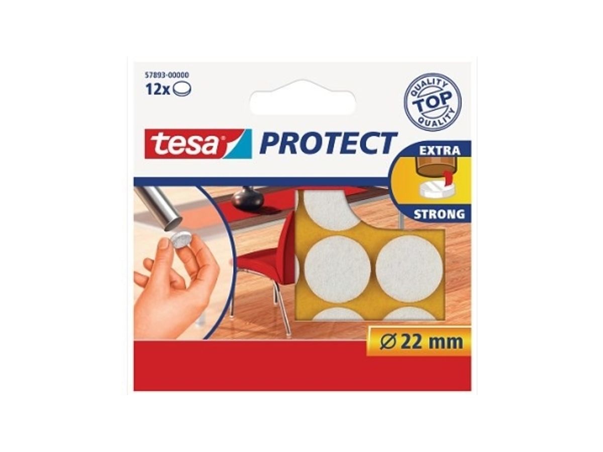 Tesa Protect Filt Glider Rund 22Mm Brun 12 Stk.