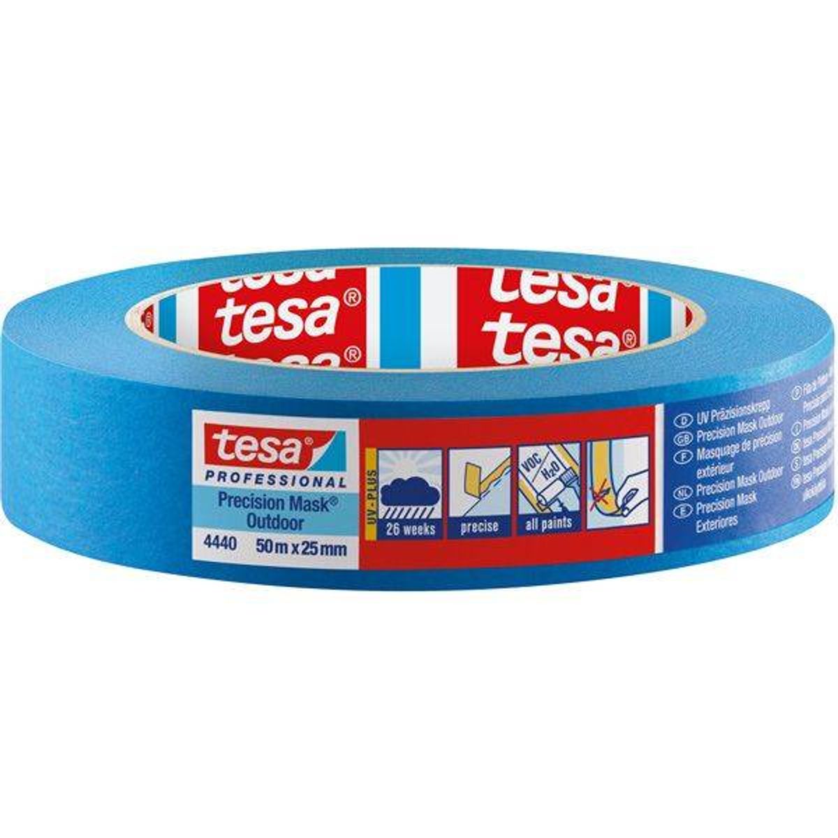 Tesa Tape precision 50m x 25mm blå - 1670342