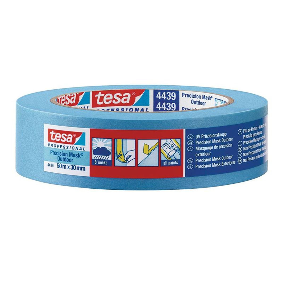 Tesa UV Tape (Blå) 25 mm x 50 meter (klæbemasse af naturgummi)