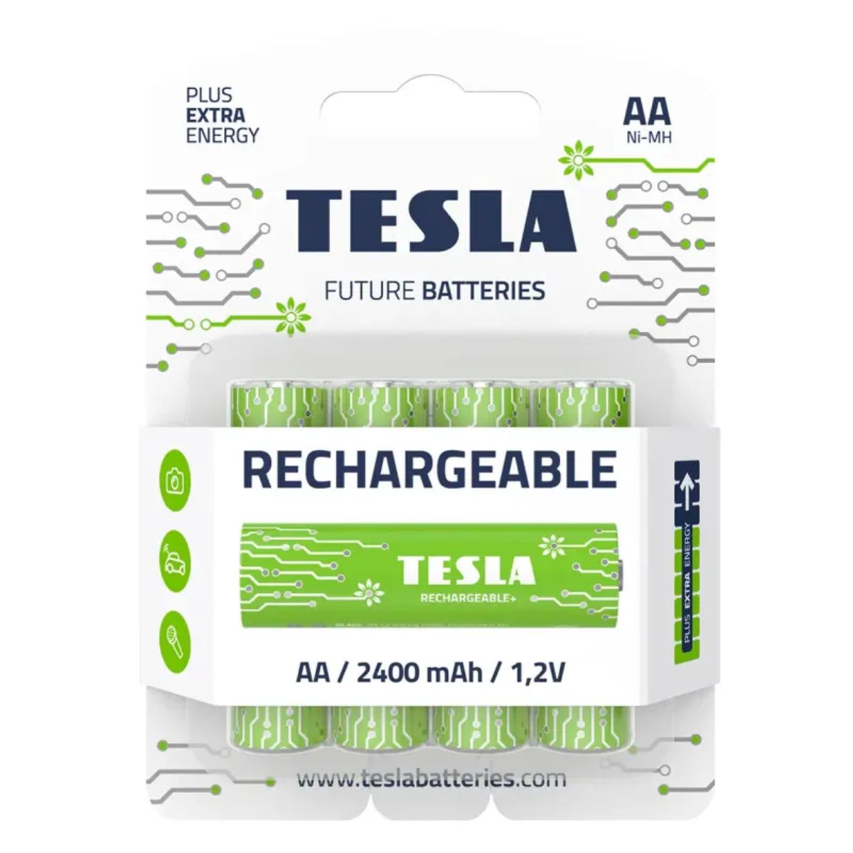 TESLA Genopladeligt batteri AA LR06 2400 Mah (4 stk) - 2293480