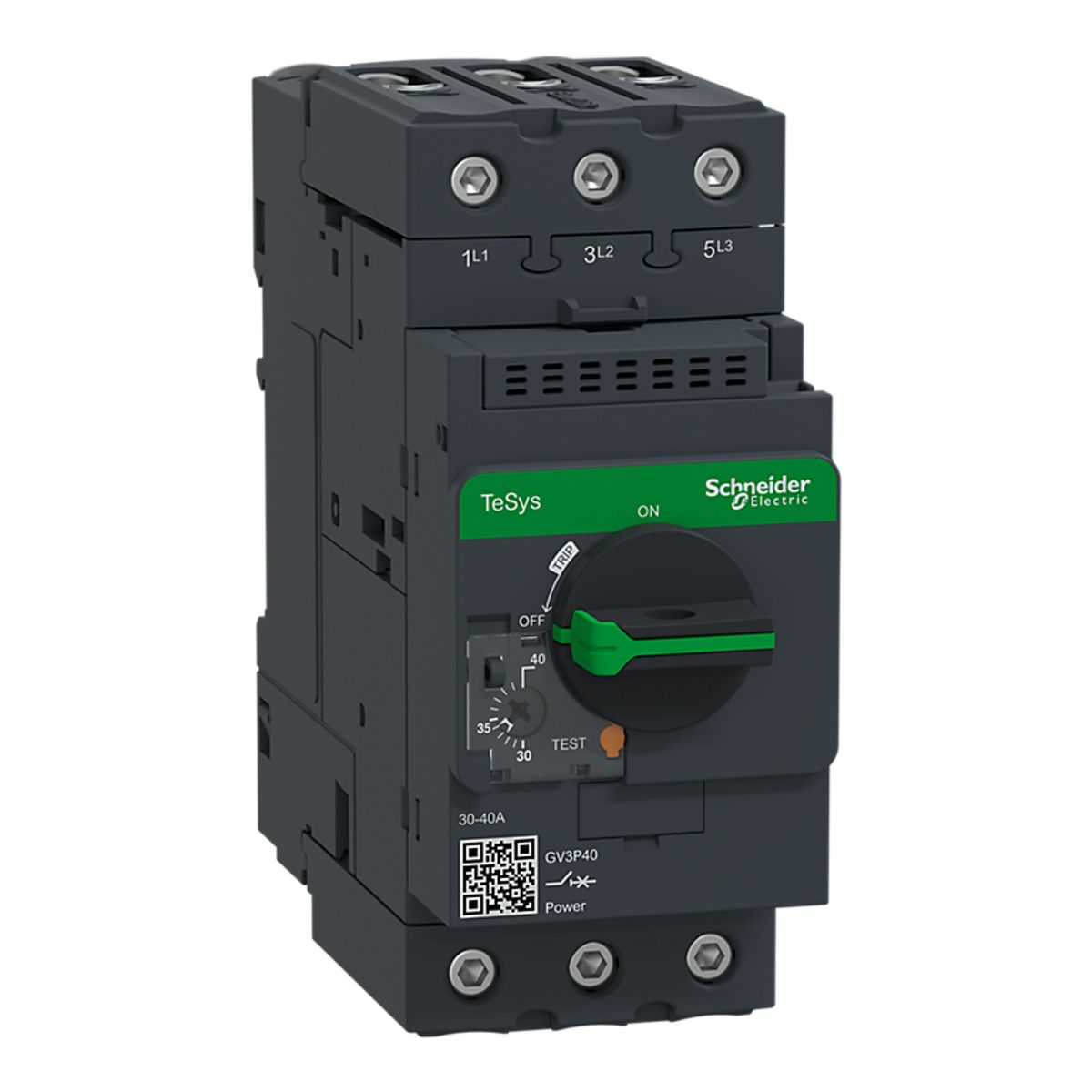 TeSys GV motor circuit breaker GV3P40. termisk magnetisk. 30 40A 18.5kW@400V Icu50kA.