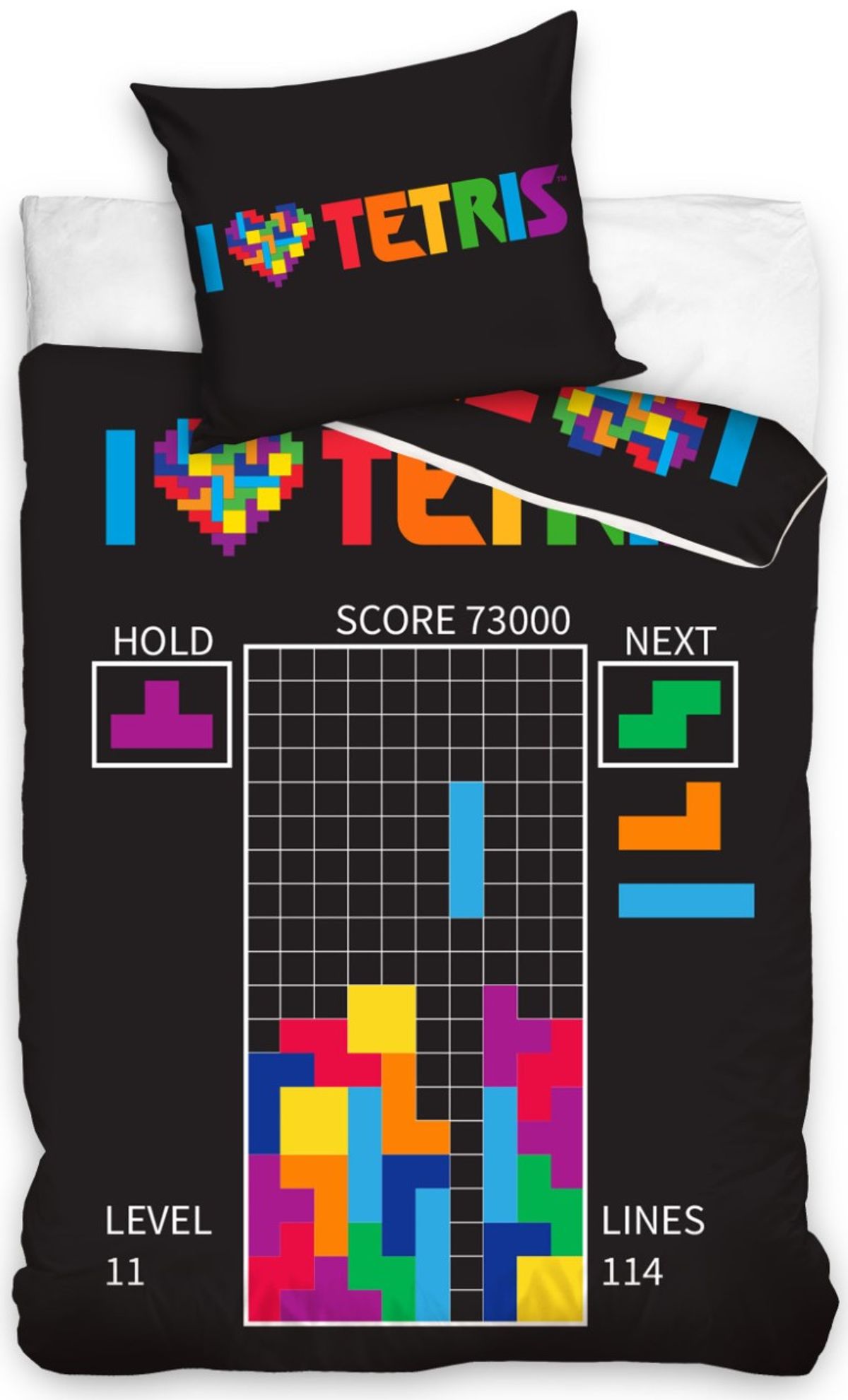 Tetris Gamer Sengetøj - 100 procent bomuld