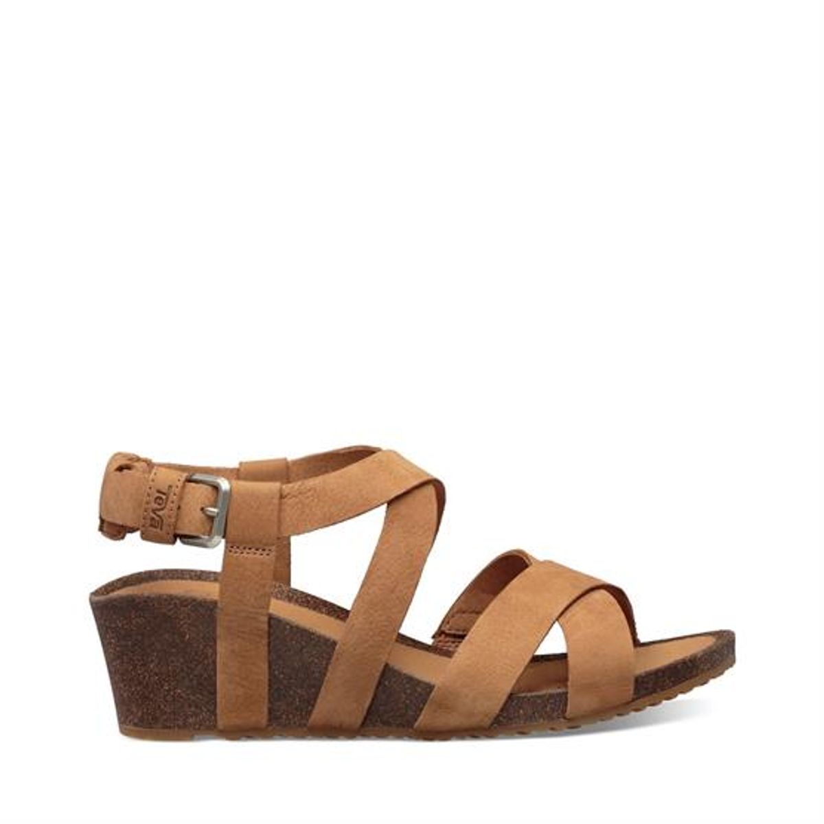 Teva Mahonia Wedge Cross Strap Dame, Chipmunk