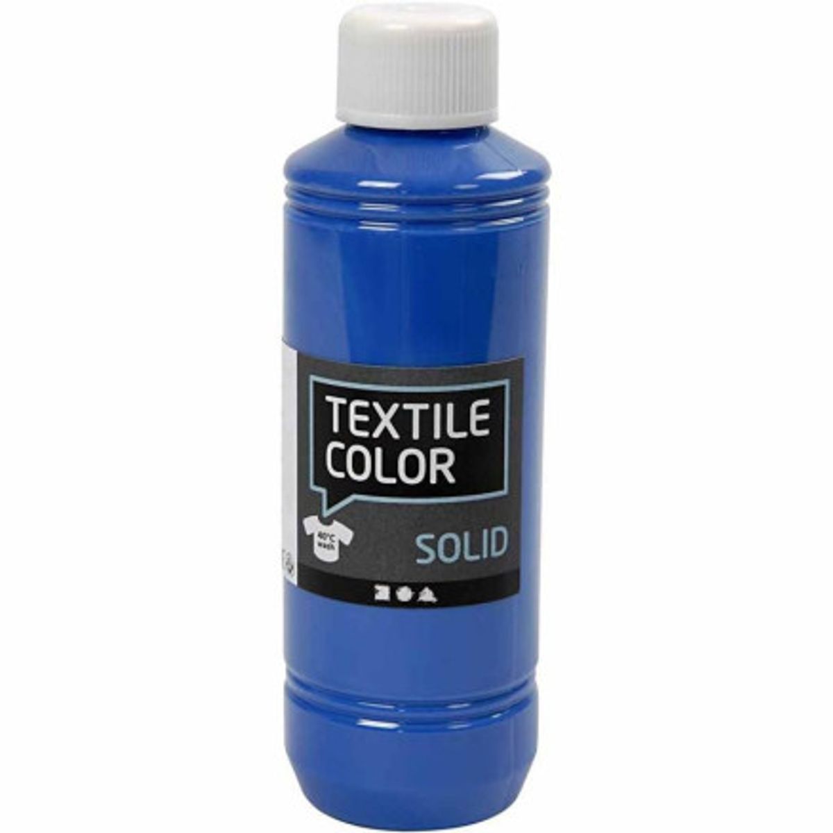 Textile Solid, brilliant blå, dækkende, 250 ml/ 1 fl.