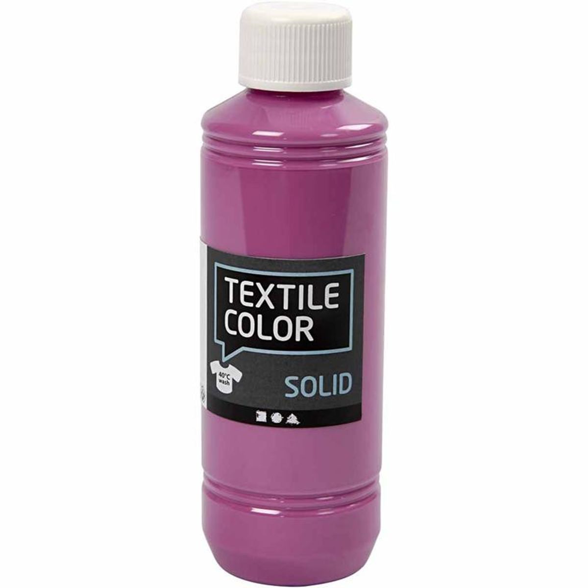 Textile Solid, fuchsia, dækkende, 250 ml