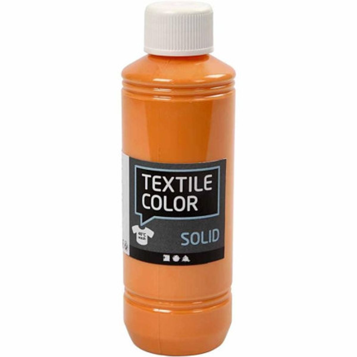 Textile Solid, orange, dækkende, 250 ml/ 1 fl.