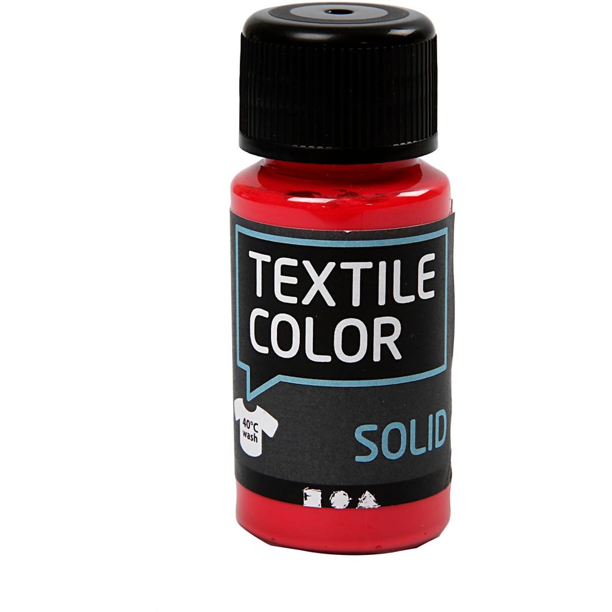 Textile Solid, rød, dækkende, 50 ml