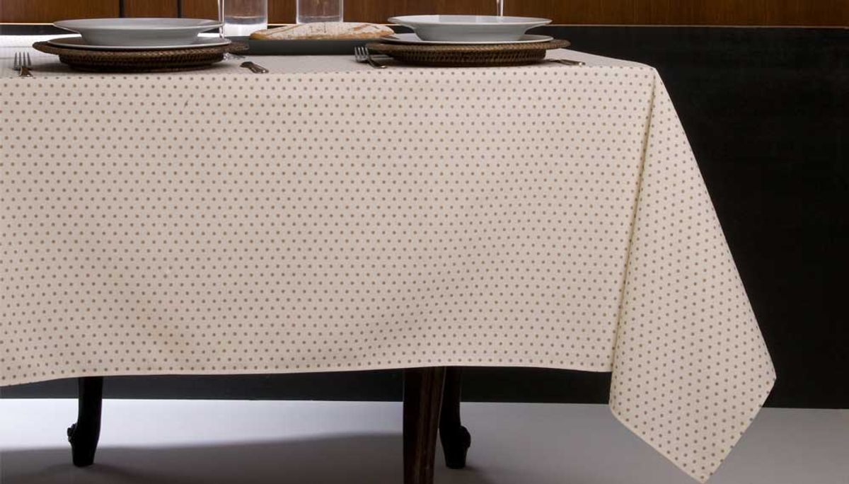 Textilvoksdug Polka Beige - 1 meter