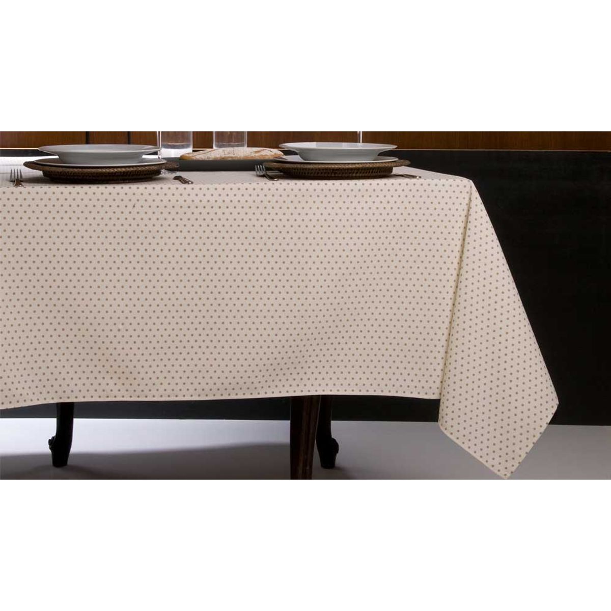 Textilvoksdug Polka Beige - 2 meter