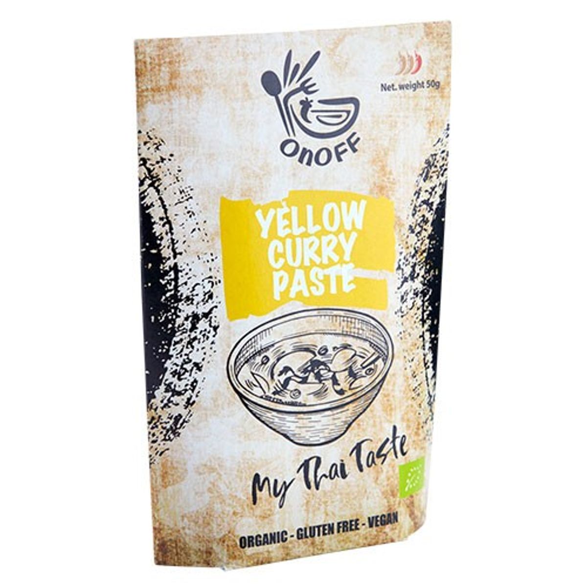 Thai Yellow Curry Paste Økologisk - 50 gram - OnOff Spices