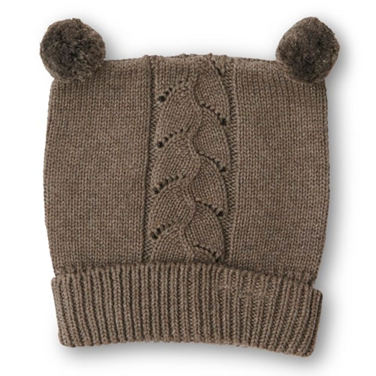 That's Mine - Chapette strikket pointelle beanie - Earth brown melange - 2 - 6 Jahre