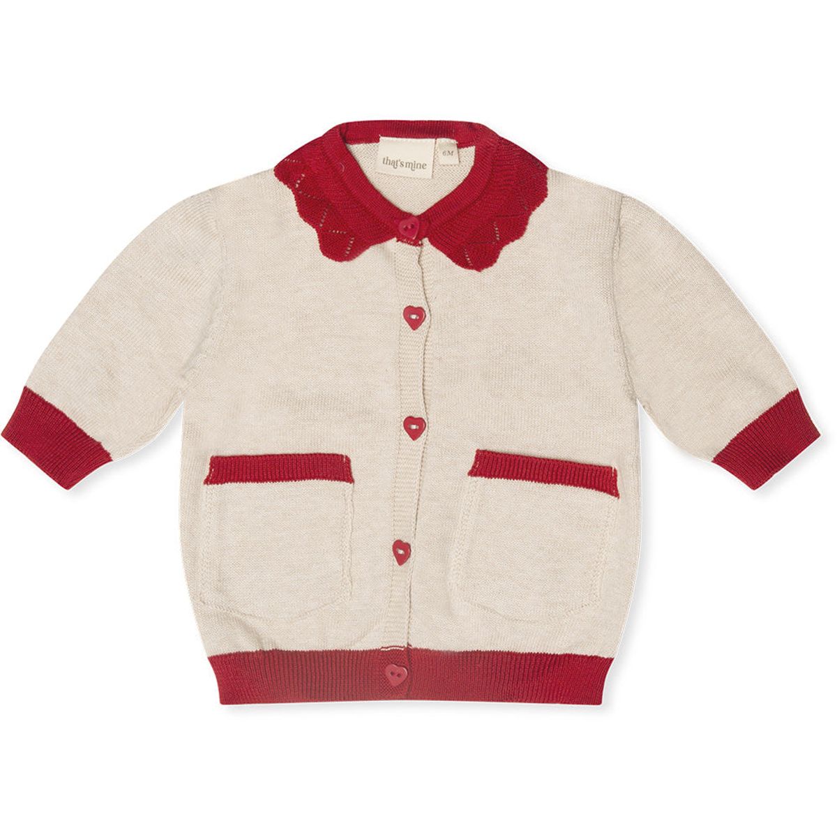 That's Mine - Felizia cardigan - Oatmeal melange - 104 cm - 4 Jahre