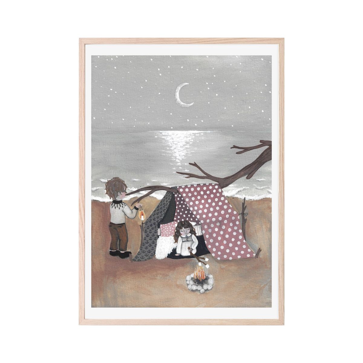 That's Mine - Plakat Bonfire in moonlight - - 50x70