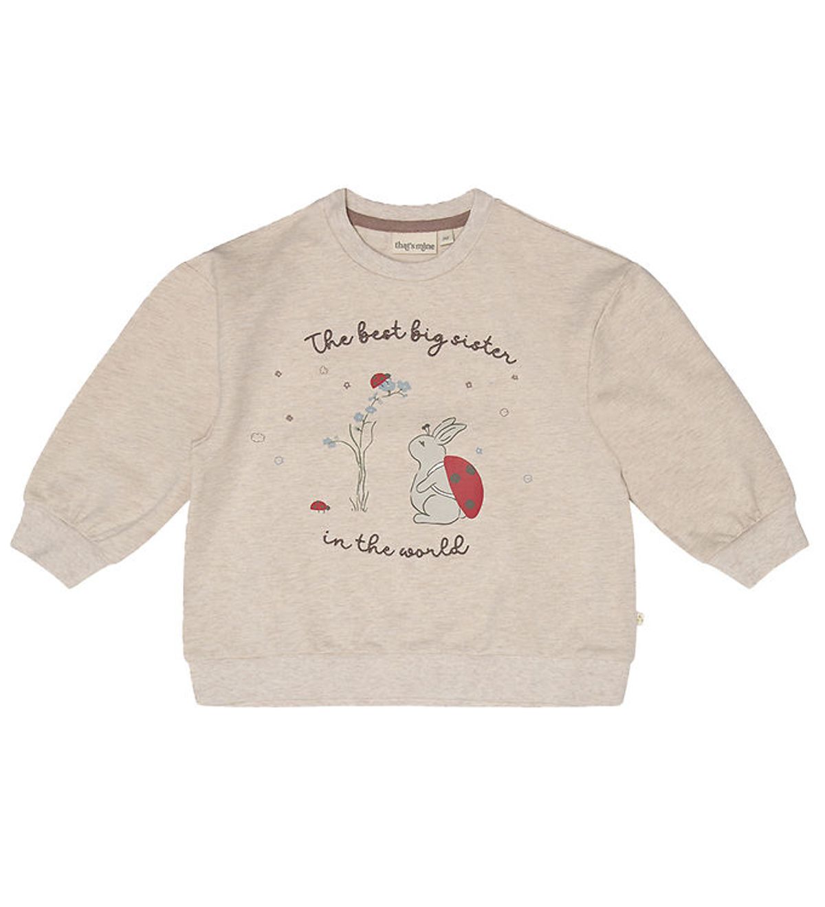 That's Mine Sweatshirt - Finley Big Sister - Light Brown Melange