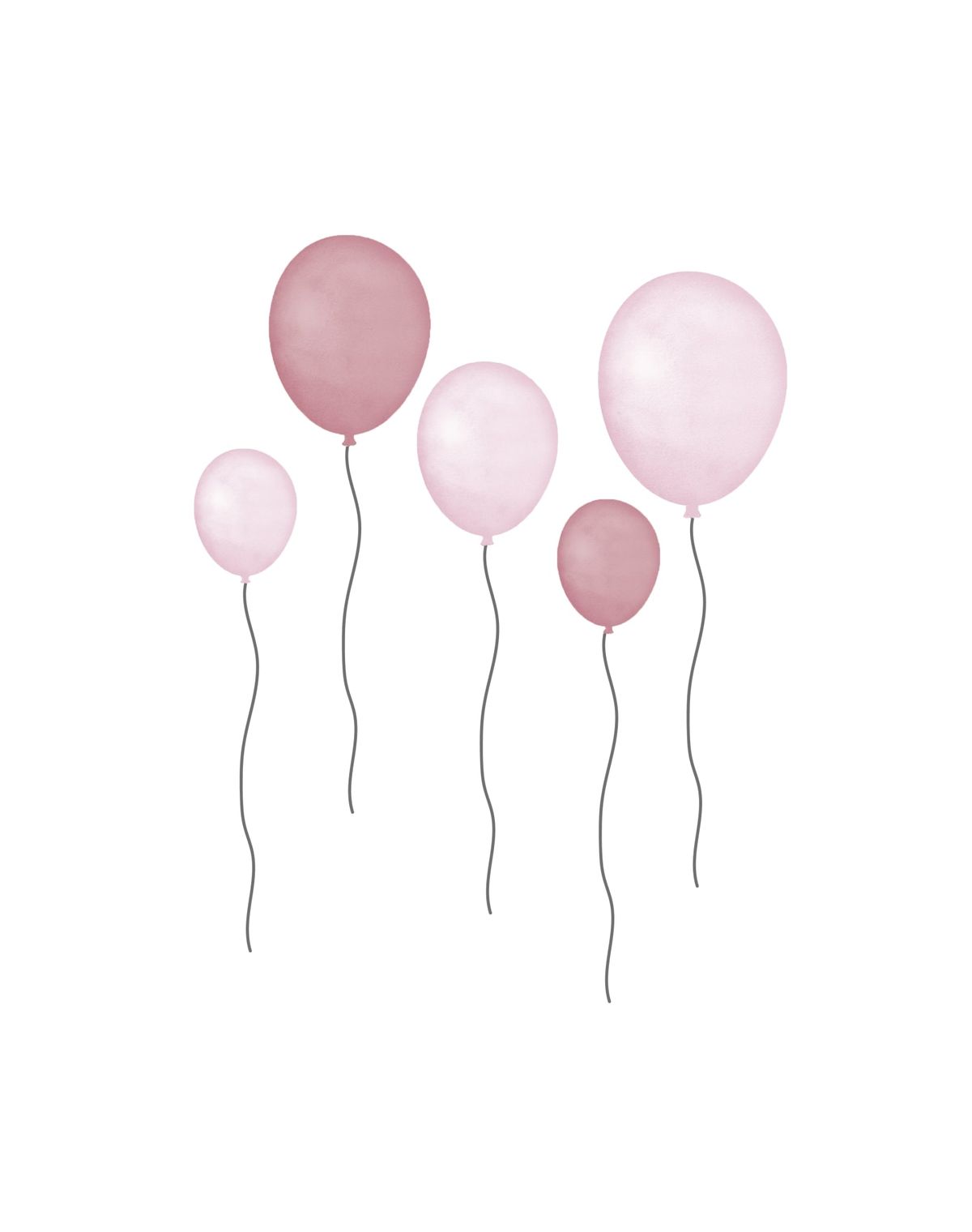 That's Mine - Wallsticker Balloons 5 stk. - Rose