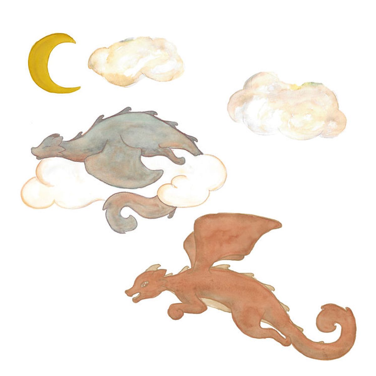 That's Mine Wallstickers - Dragons and Clouds - Multi