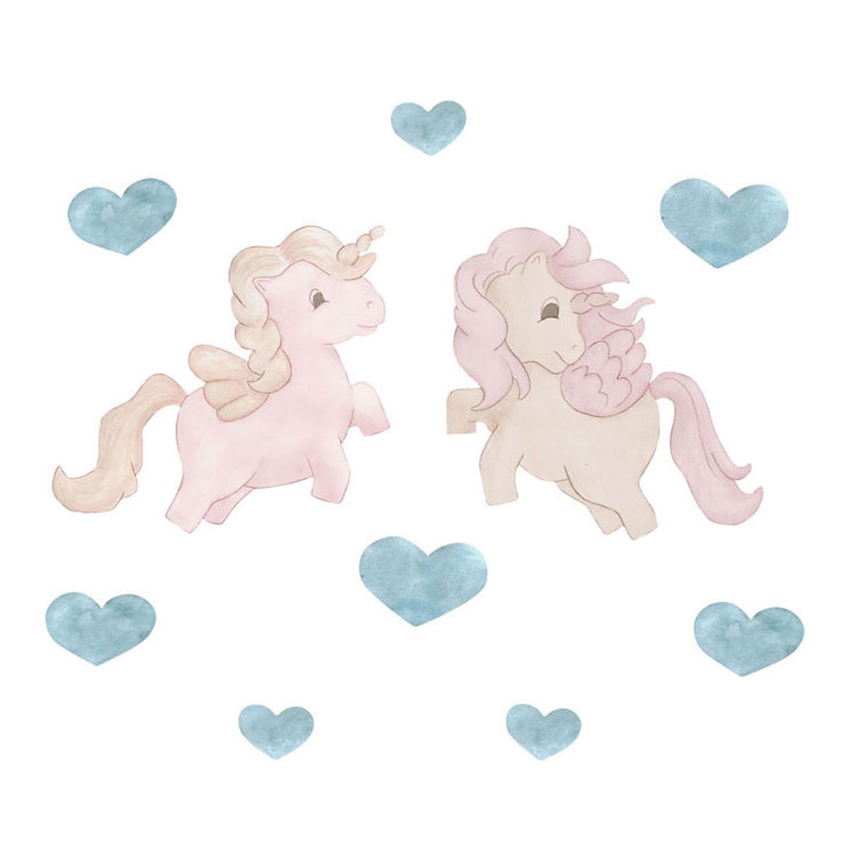 That's Mine Wallstickers - Unicorn Twins - 10 dele - Rose