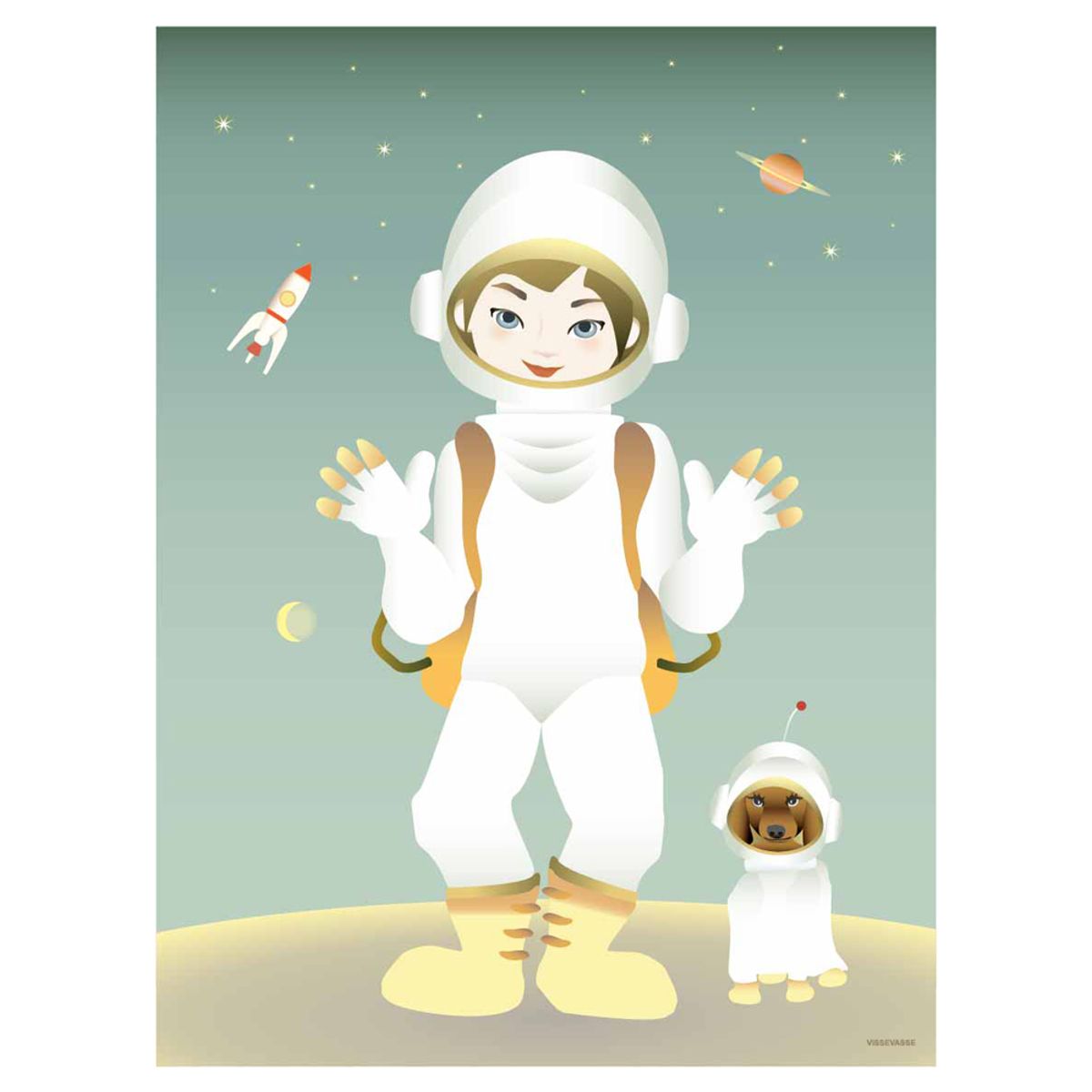 The Astronaut plakat - 30x40 cm (One size)