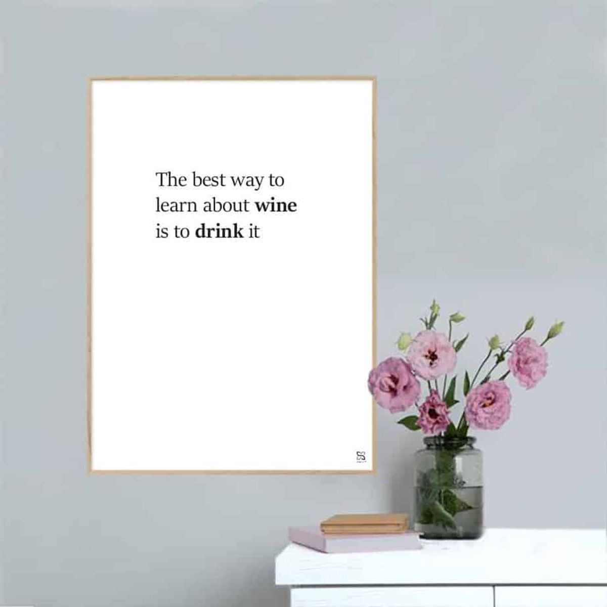 The best way to learn about wine plakat - 30 x 42 cm / Medium / lodret