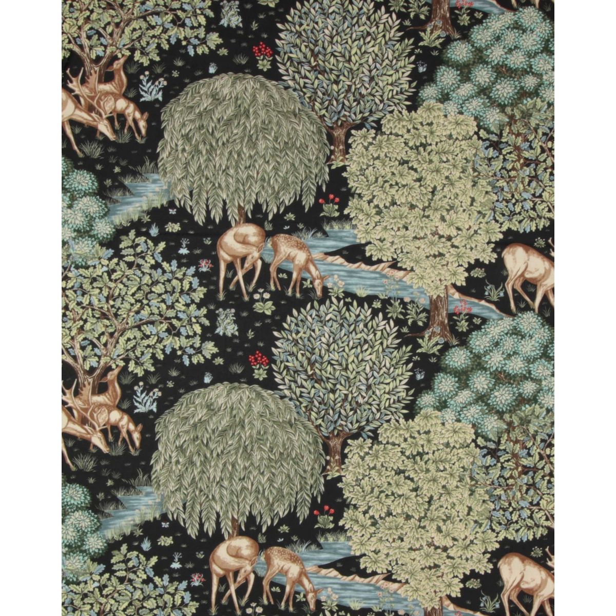 The Broock, dyr ved bæk - William Morris - 100% Bomuld