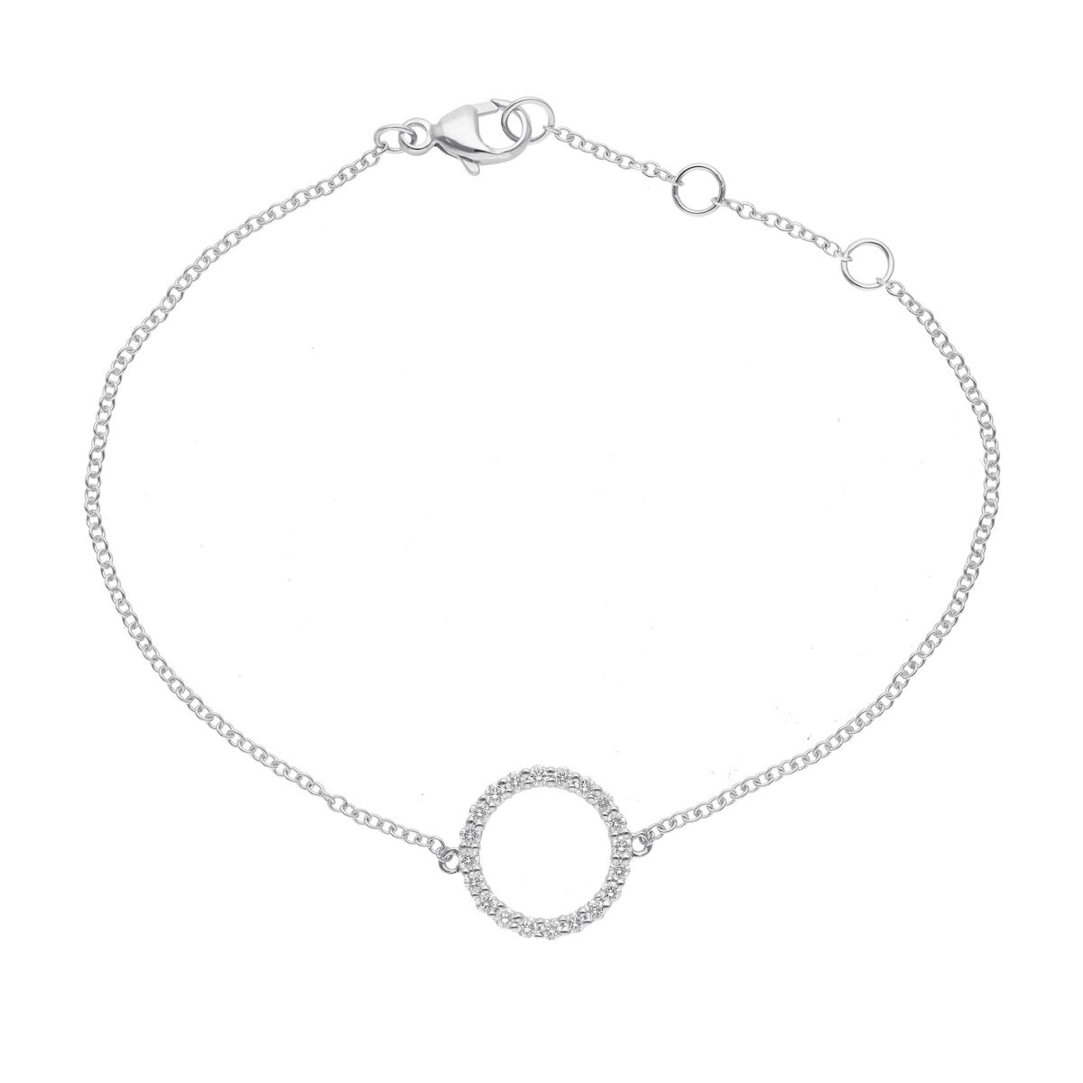 "The Circle" Diamantarmbånd i 14KT Guld eller hvidguld, 0.25 ct diamanter