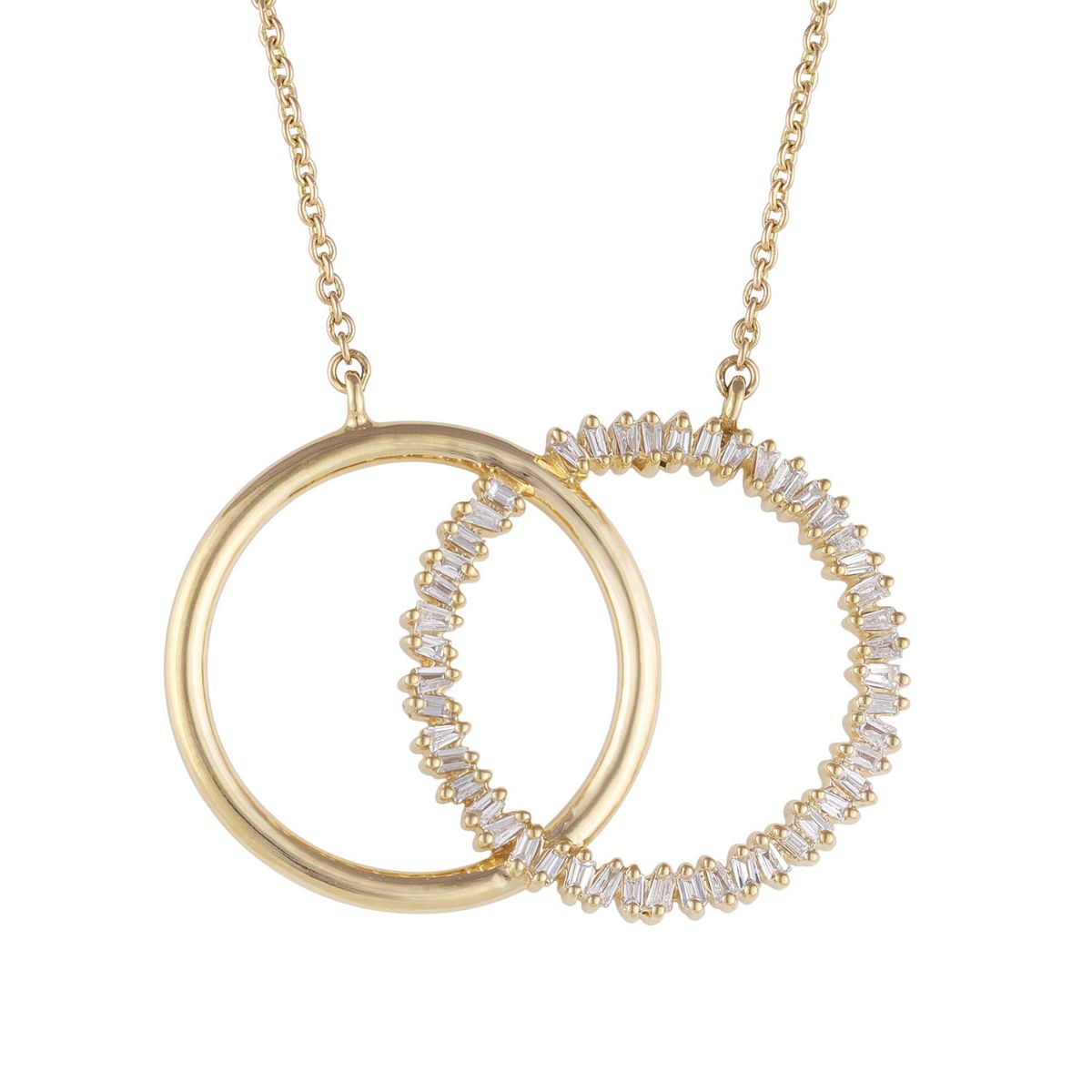 THE CIRCLE "Together" 14Kt. Guld eller hvidguld, 0.34 ct. Diamanter. inkl. kæde