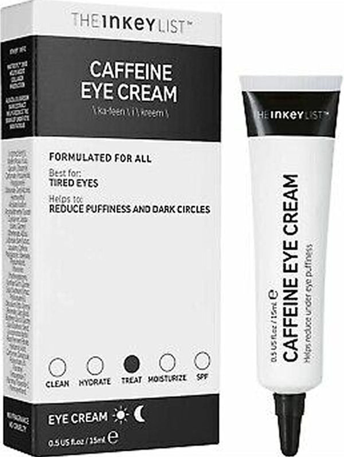 The inkey list caffeine eye cream formulated for all 15 ml