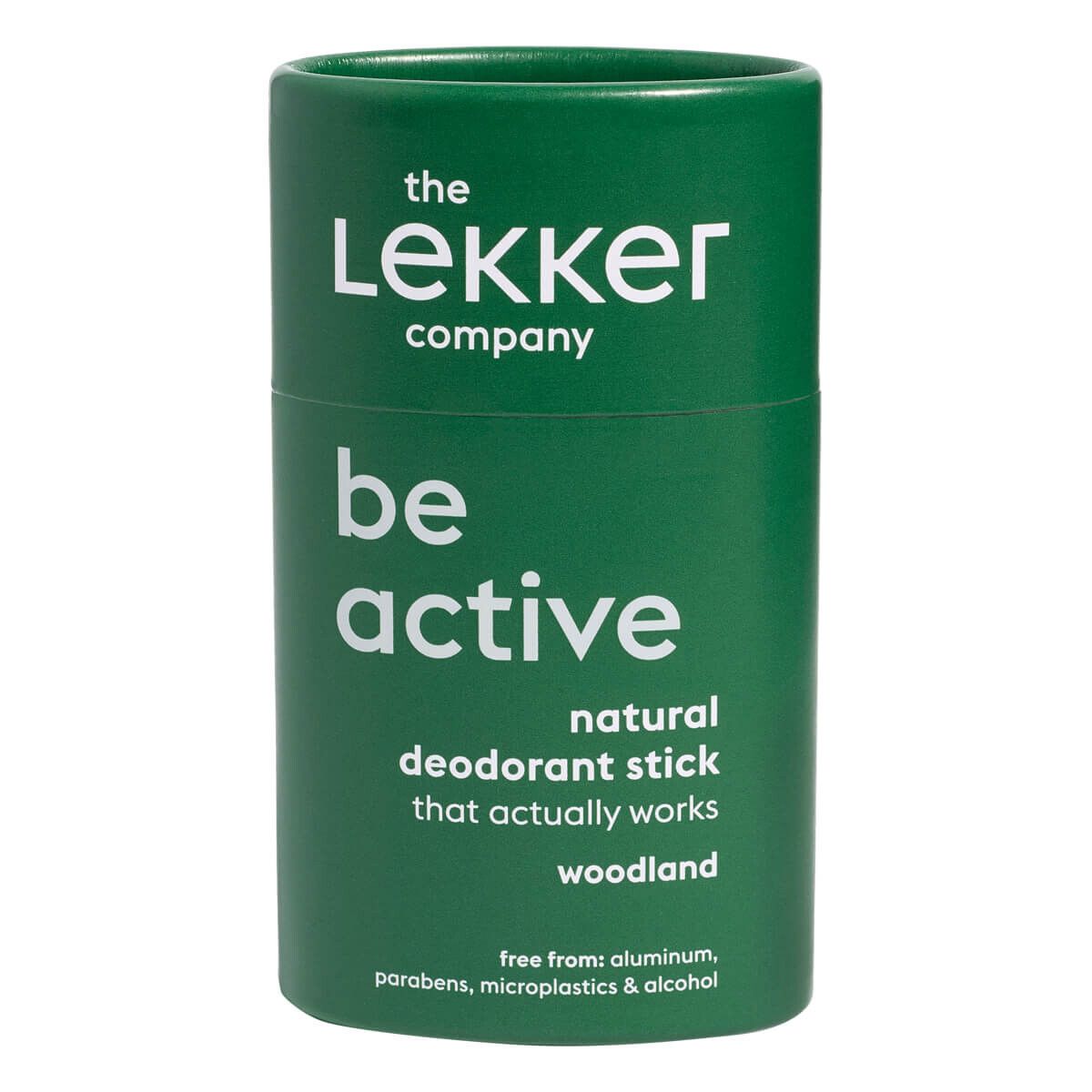 The Lekker Company Deodorant Stick, Be Active - Woodland, 40 g.