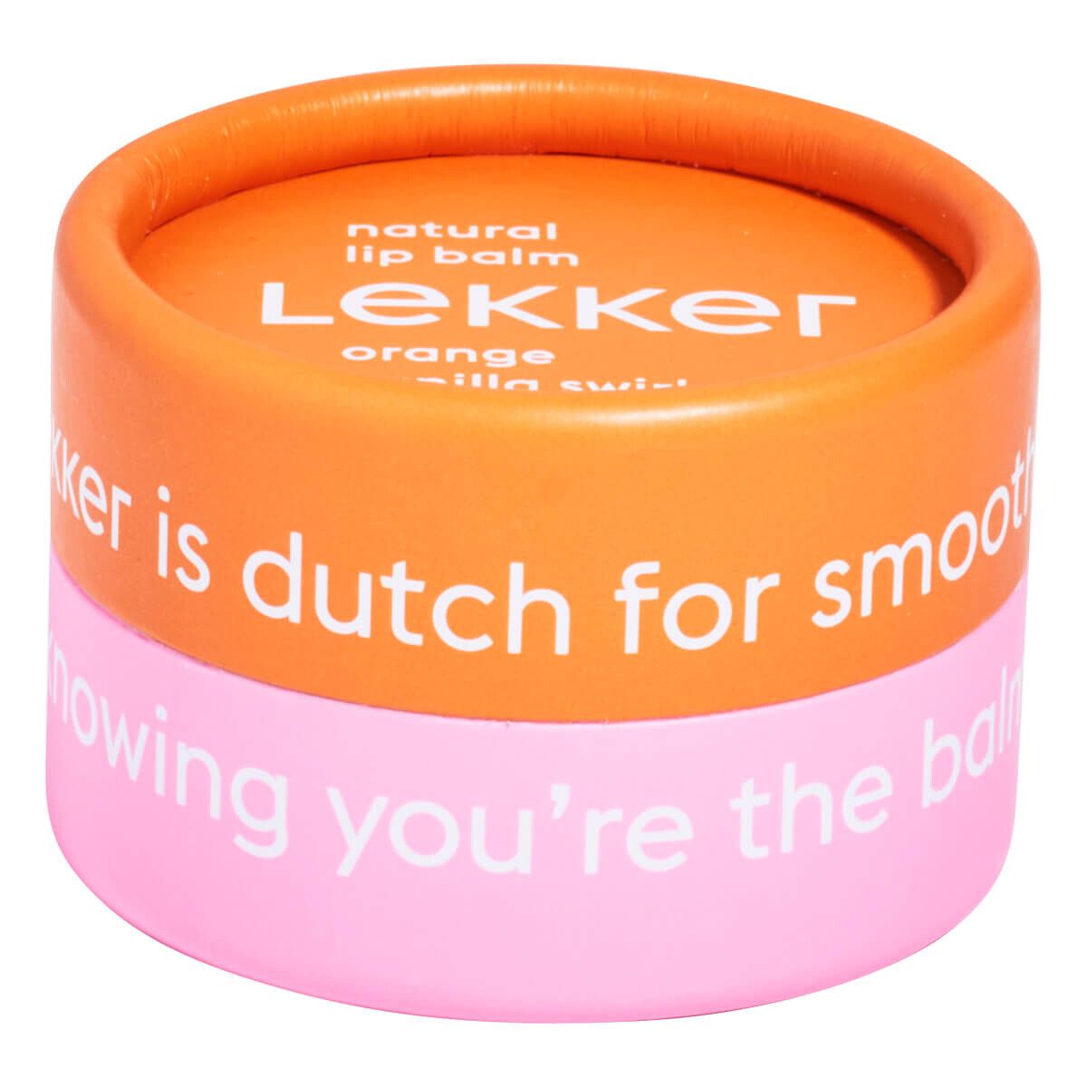 The Lekker Company Lip Balm, Orange Vanilla Swirl, 8 g.