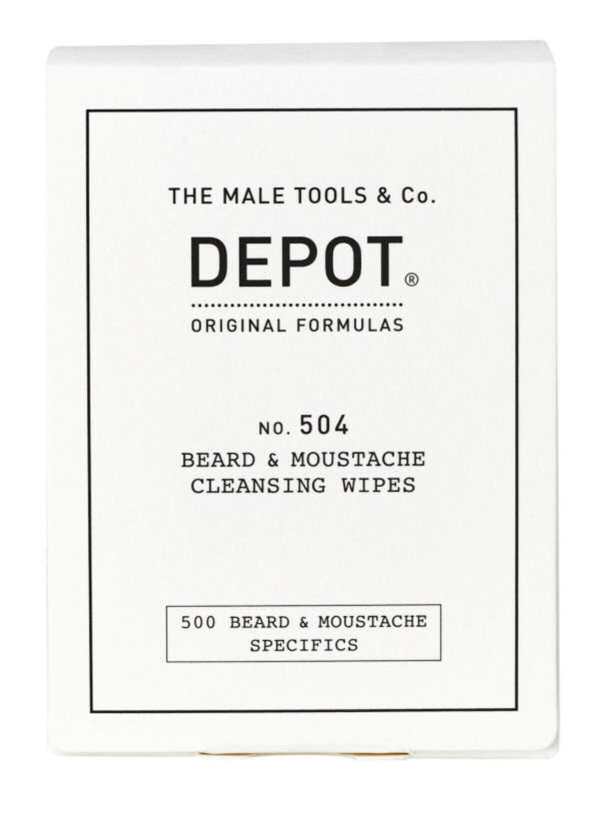 The male tools & co depot no. 504 beard & moustache cleansing wipes 12 stk.