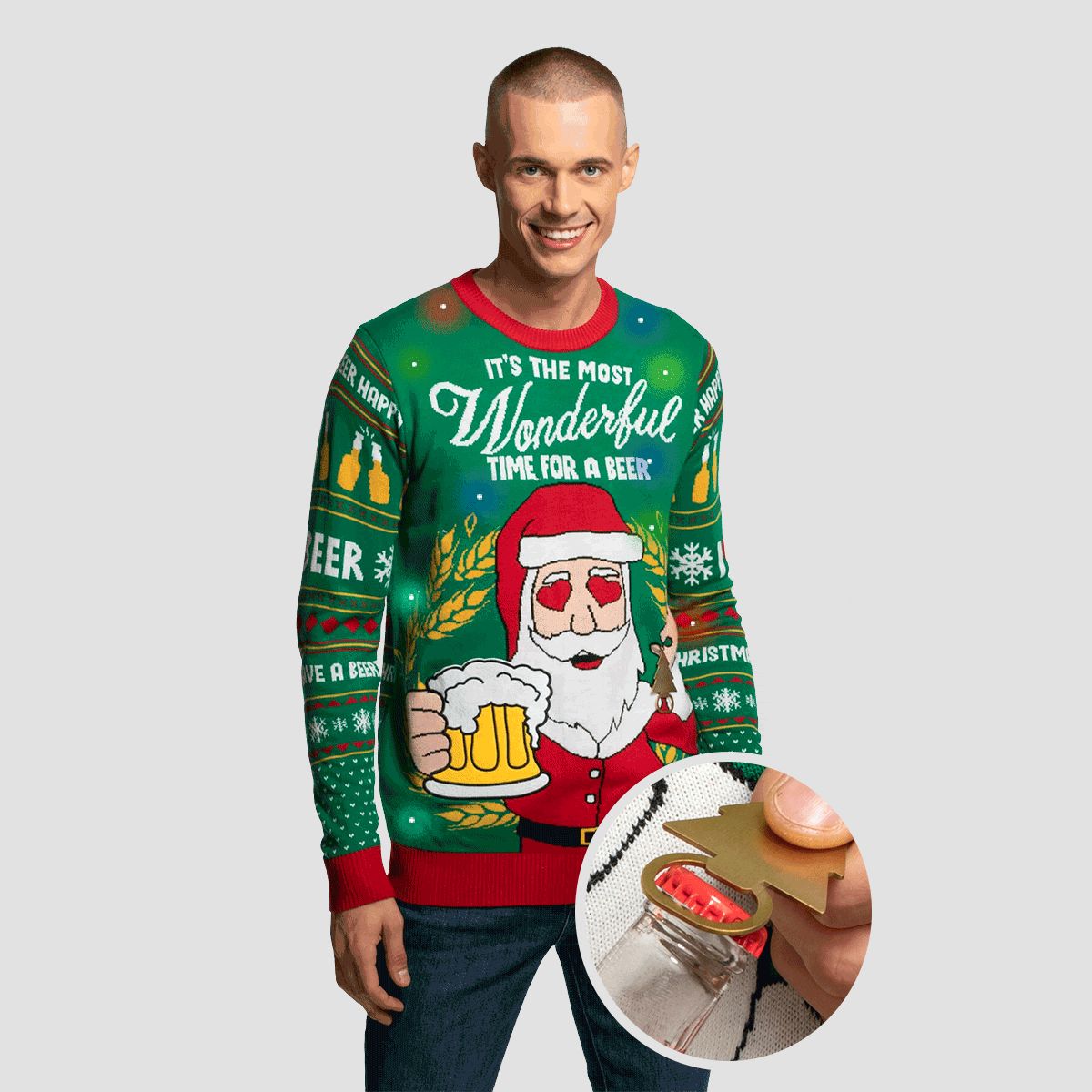 The Most Wonderful Time For A Beer Julesweater Herre