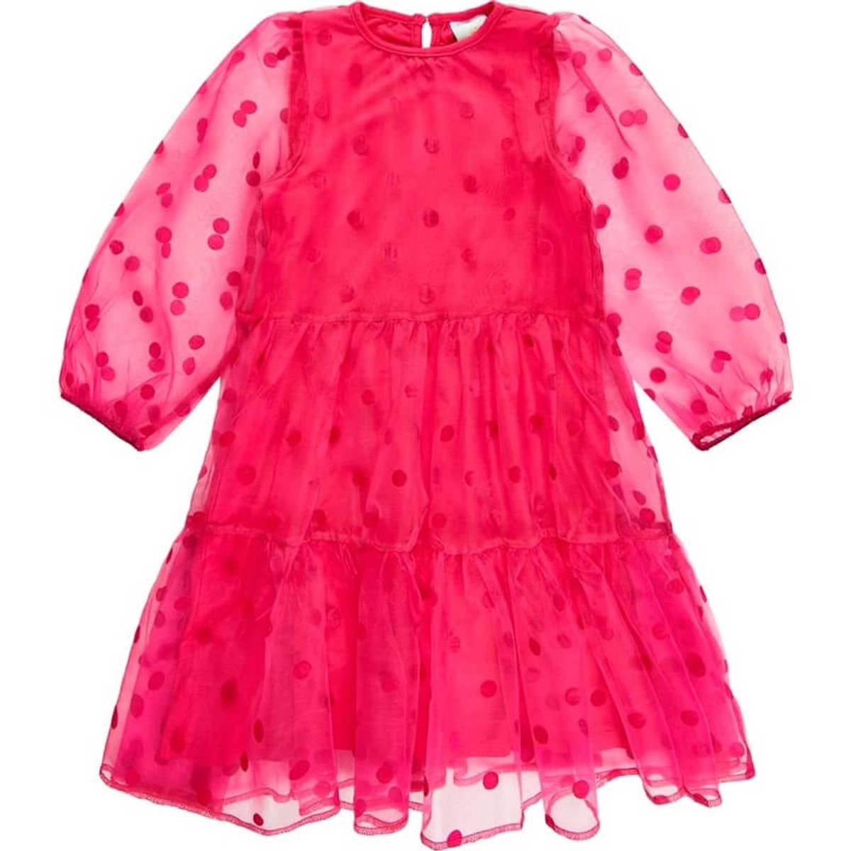 THE NEW - Arganza L/S Dress Kjole - Maganta - 3/4 år / Magenta