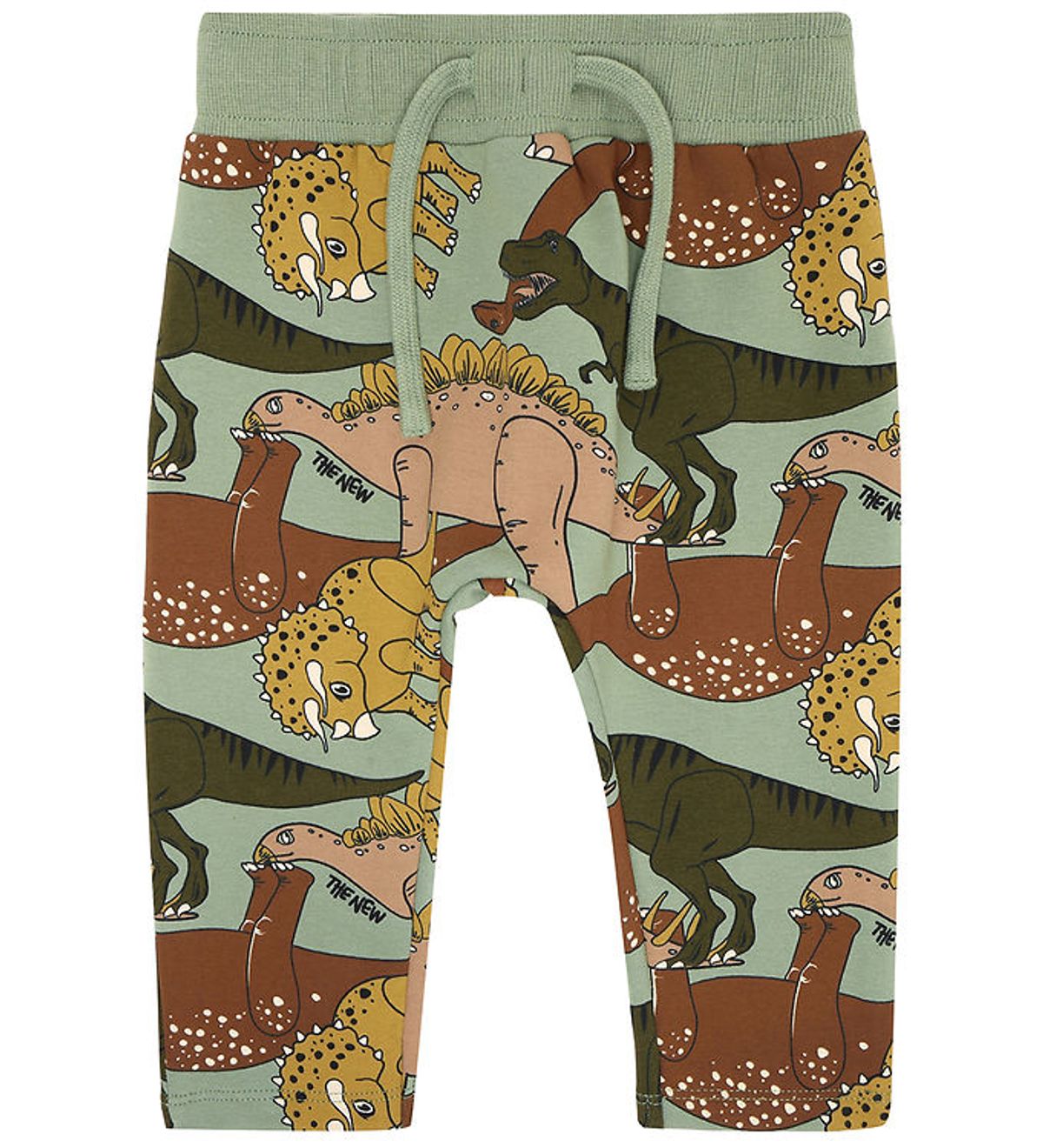 The New Siblings Sweatpants - TnsLee - Hedge Green Dino AOP