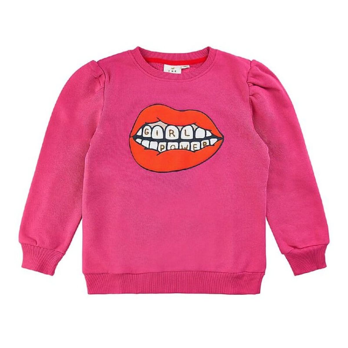 THE NEW - TNAviaya Puff Sweatshirt - Magenta - 5/6 år