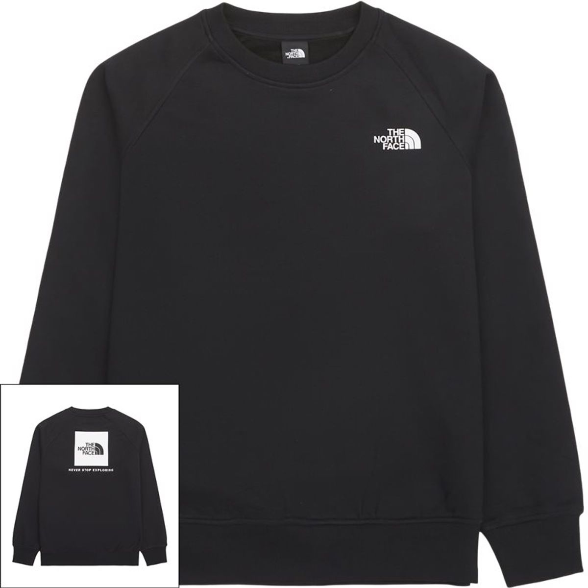 The North Face M Raglan Redbox Crewneck Sort